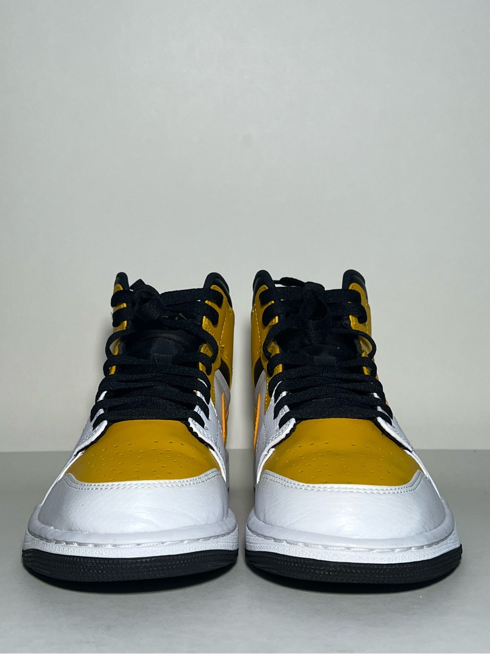 Air Jordan 1 Mid Men’s Sneakers in Black and Yellow
